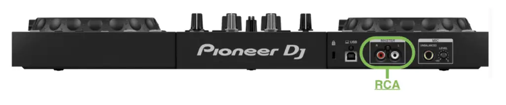 connecting external speakers to dj controller